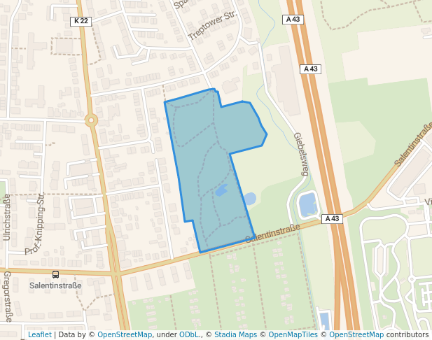 walking in Charlottenburger Park map in Recklinghausen