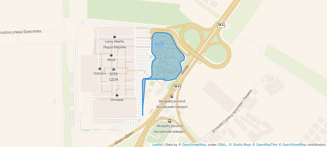 walking in Мега Парк map in Aksay