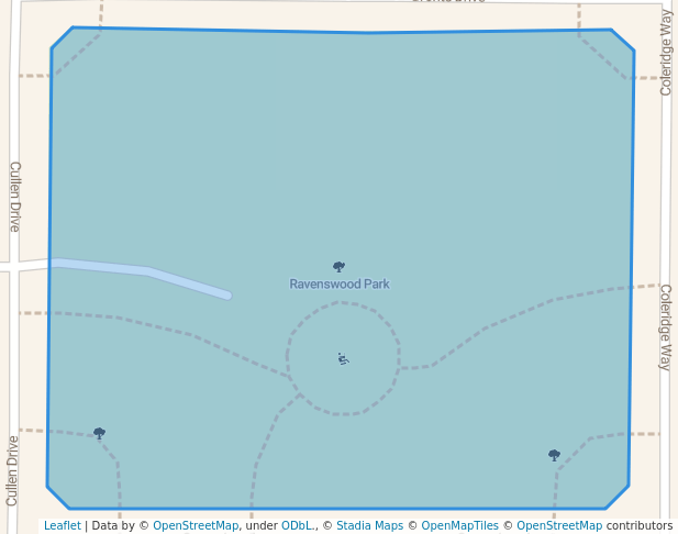 walking in Ravenswood Park map in Discovery Bay