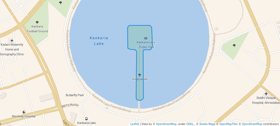 walking in Naginawadi map in Ahmedabad