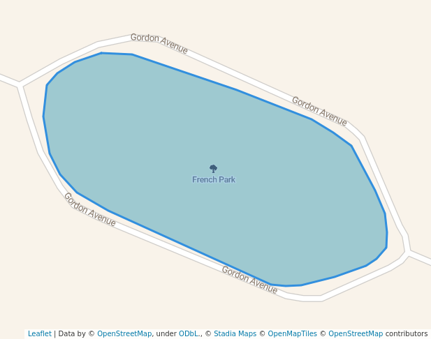 walking in French Park map in Griffith