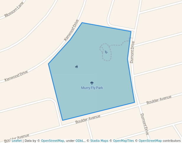 walking in Murry Fly Park map in Odessa