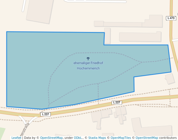 walking in ehemaliger Friedhof Hochemmerich map in Duisburg