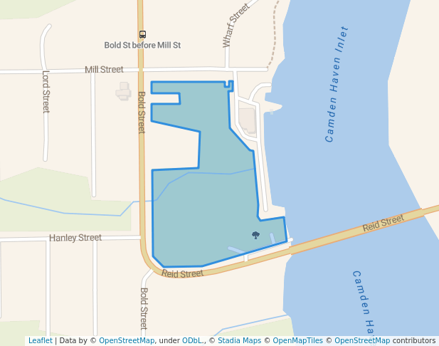 walking in Apex Park map in Laurieton