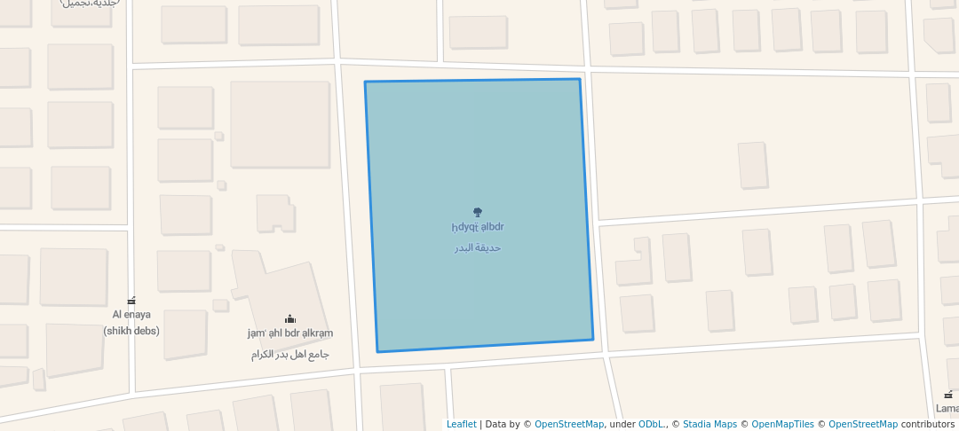 walking in حديقة البدر map in Aleppo