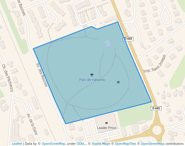 walking in Parc de Valseine map in Bar-sur-Seine