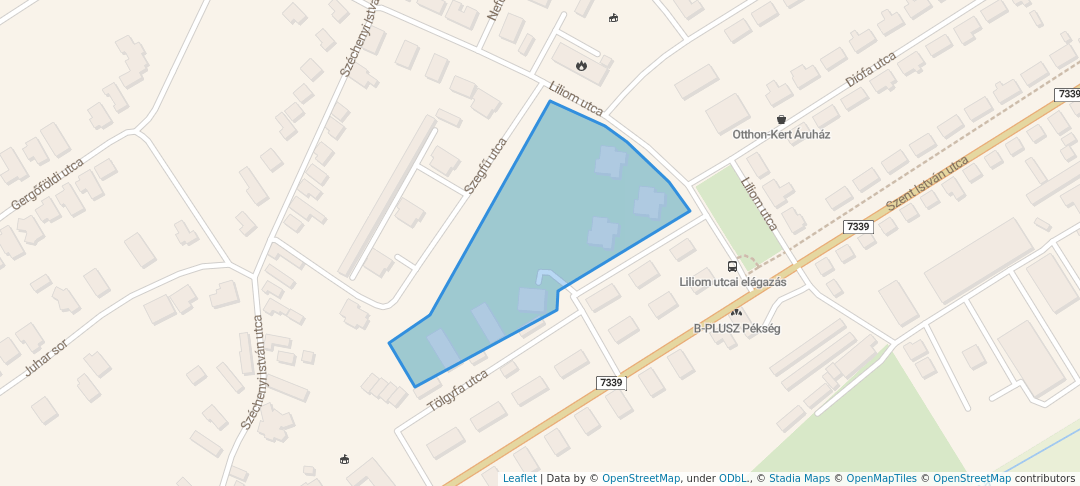 walking in Szent Flórián park map in Ajka