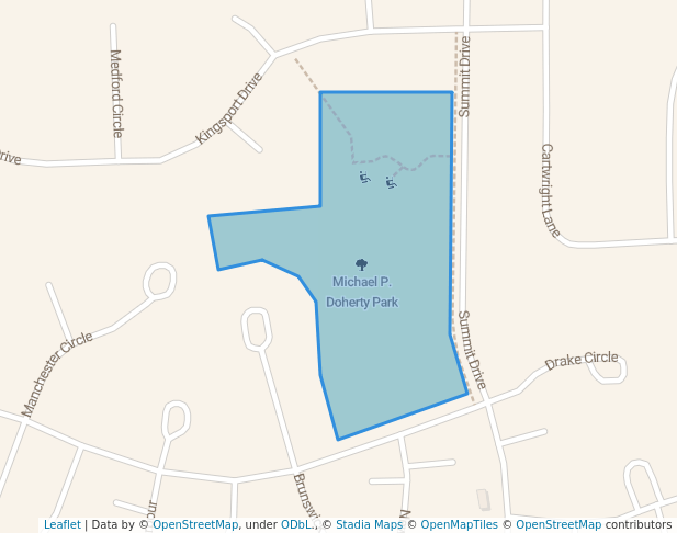 walking in Michael P. Doherty Park map in Schaumburg