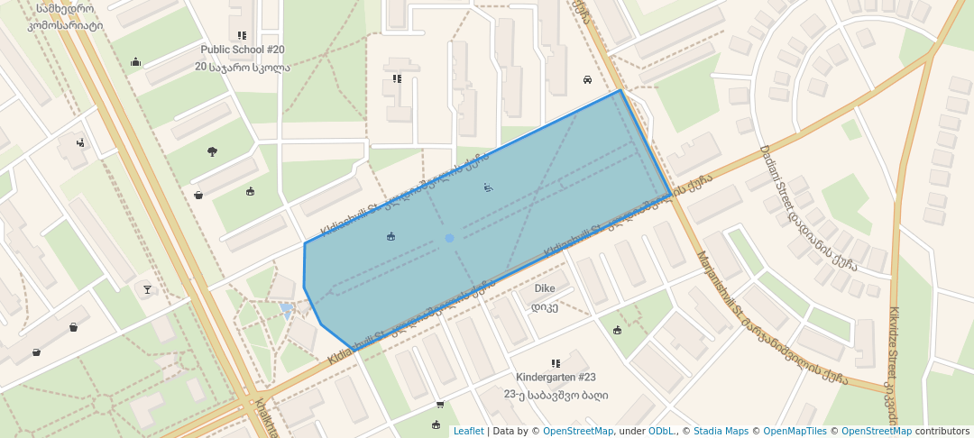 walking in ახალგაზრდობის ბაღი map in Rustavi