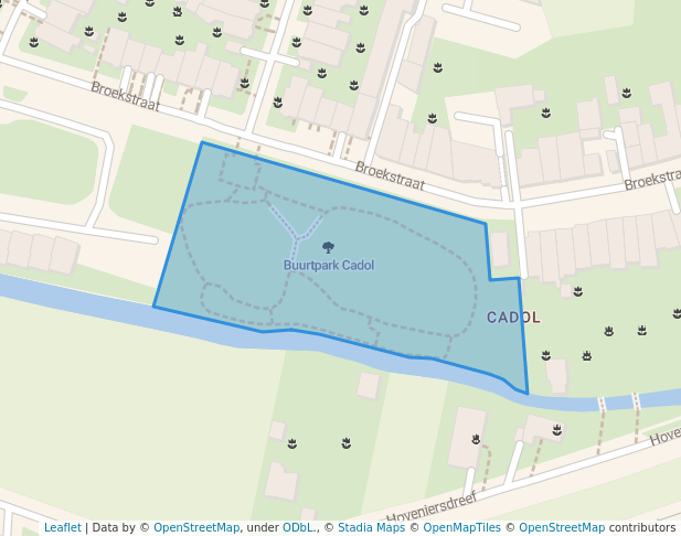 walking in Buurtpark Cadol map in Leuven