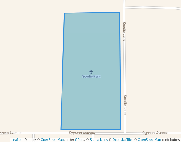 walking in Scodie Park map in Onyx