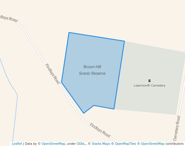 walking in Brown Hill Scenic Reserve map in Sulky