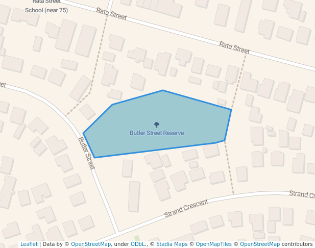 Butler Street Reserve in Lower Hutt | Map and Routes