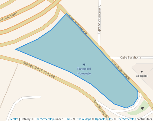 walking in Parque del Homenaje map in Santo Domingo