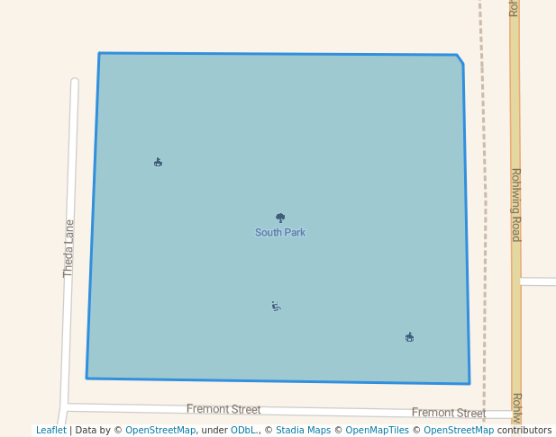 walking in South Park map in Rolling Meadows