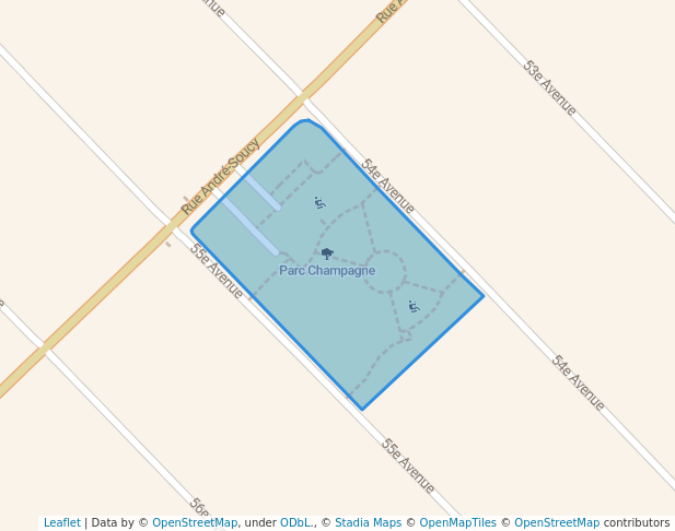 walking in Parc Champagne map in Pointe-Calumet