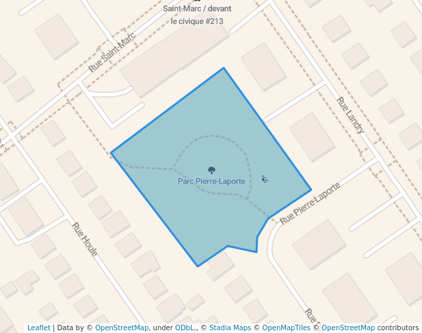 walking in Parc Pierre-Laporte map in Saint-Eustache