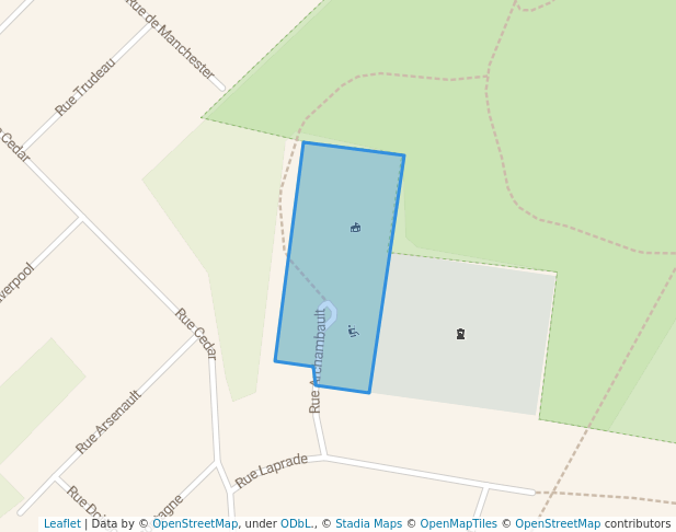 walking in Parc des Saules map in Mascouche