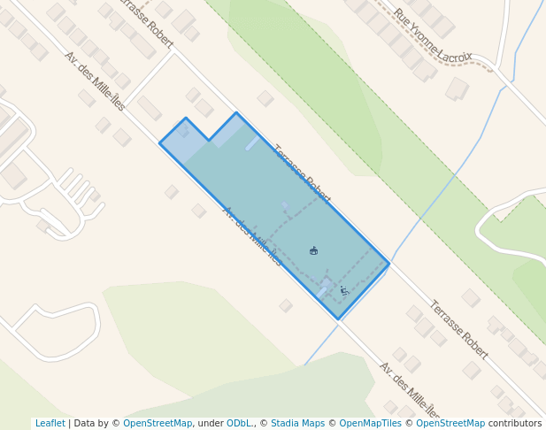 walking in Parc Robert map in Boisbriand