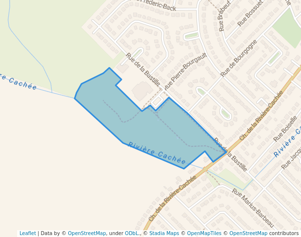 walking in Parc René-Lévesque map in Boisbriand