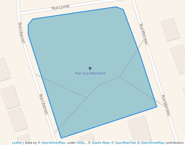 walking in Parc Guy-Blanchard map in Sainte-Thérèse