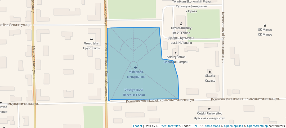 walking in парк Имени Ленина map in Kara Balta