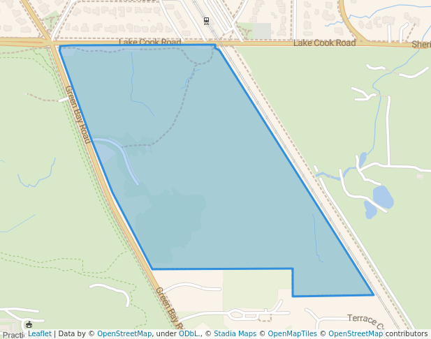 walking in Turnbull Woods map in Glencoe
