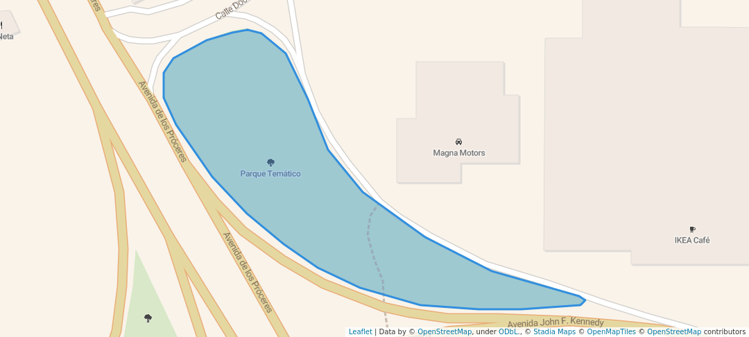 walking in Parque Temático map in Santo Domingo