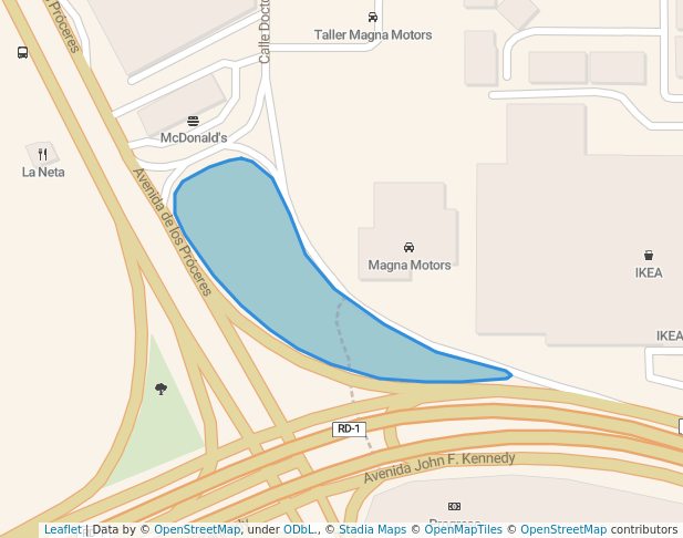 walking in Parque Temático map in Santo Domingo