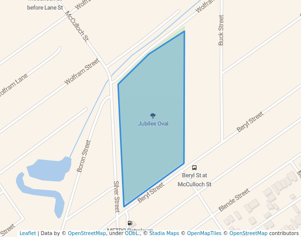 walking in Jubilee Oval map in Broken Hill