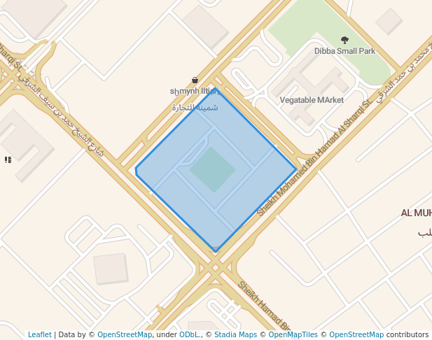 walking in Dibba Central Market map in Fujairah