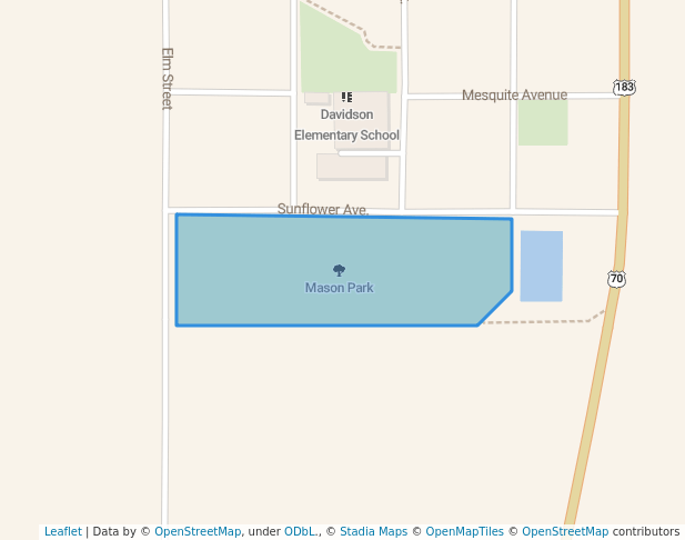 walking in Mason Park map in Davidson