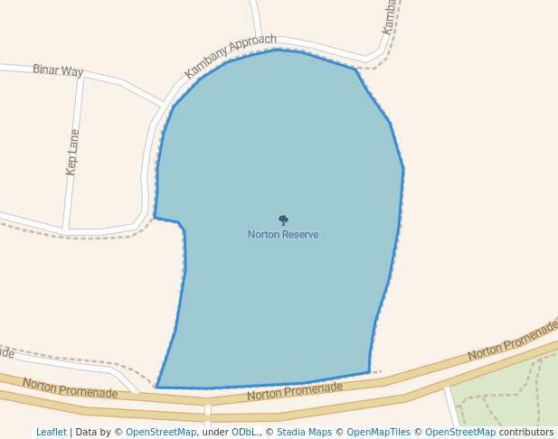 walking in Norton Reserve map in Dalyellup