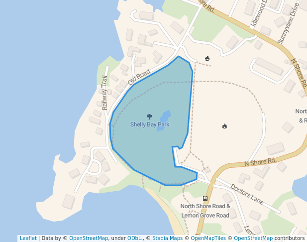 Shelly Bay Park in Hamilton | Map and Routes