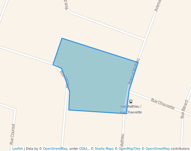 walking in Parc Mathieu map in Mascouche