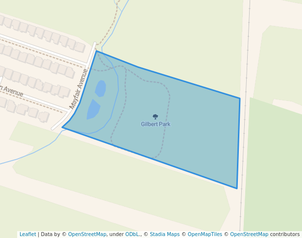 walking in Gilbert Park map in LaSalle