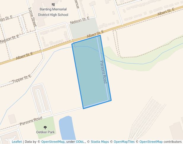walking in GA Wright Athletic Fieldc map in New Tecumseth