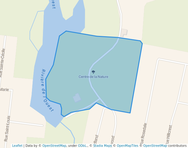 walking in Centre de la Nature map in Brownsburg