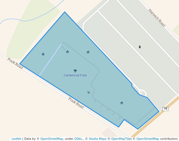 walking in Centennial Park map in Blenheim