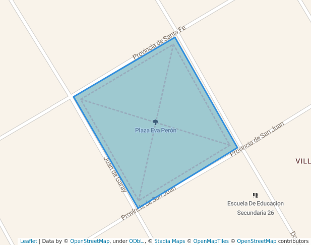 Plaza Eva Perón in Glew | Map and Routes