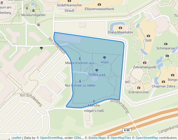 walking in TERRA.park map in Osnabrück