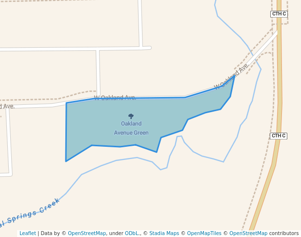 walking in Oakland Avenue Green map in Port Washington