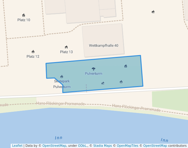 walking in Pulverturm map in Innsbruck