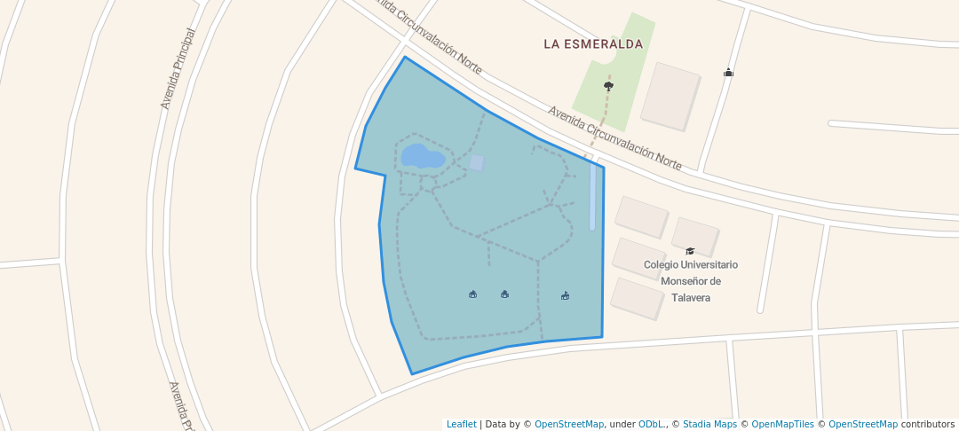 walking in Parque La Esmeralda map in San Diego