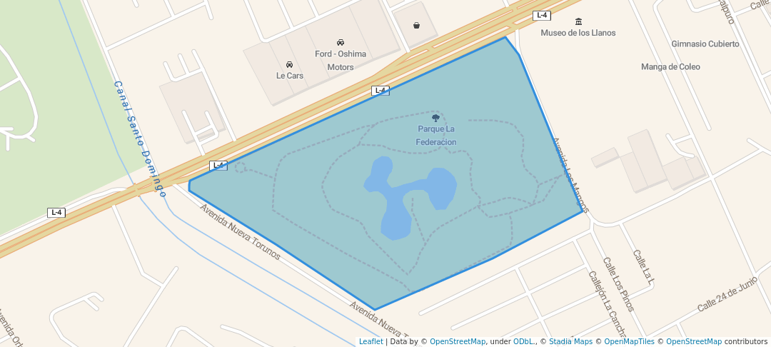 walking in Parque La Federacion map in Barinas