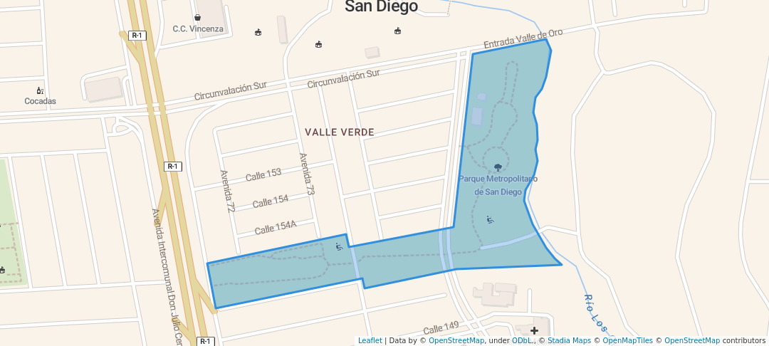 walking in Parque Metropolitano de San Diego map in San Diego