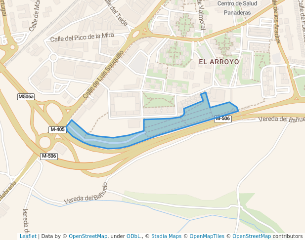 walking in Parque Lineal de Las Eras map in Fuenlabrada