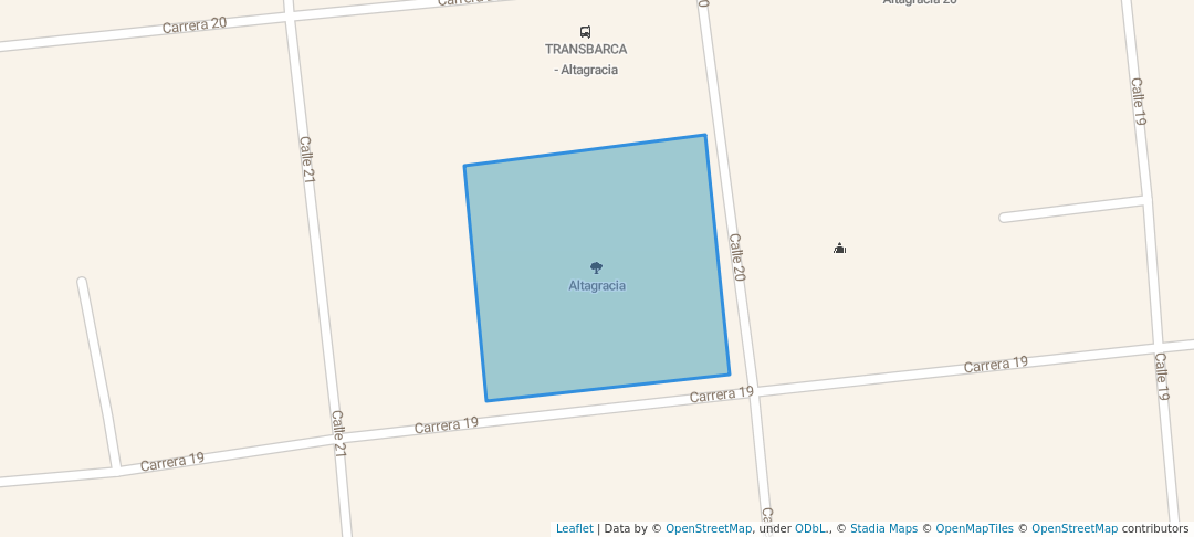 walking in Altagracia map in Barquisimeto