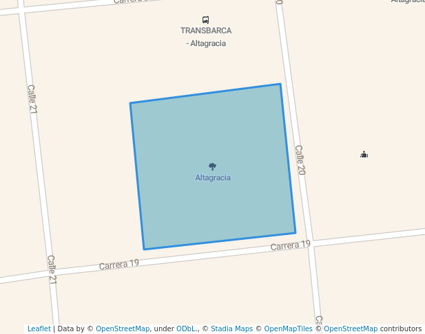 walking in Altagracia map in Barquisimeto