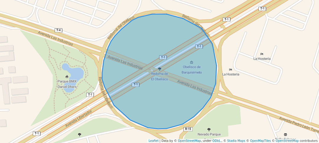 walking in Redoma de El Obelisco map in Barquisimeto